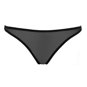 $250 ERES New w Tags Lingerie Roseau Black Sheer Thong Panties Sz 12 Large